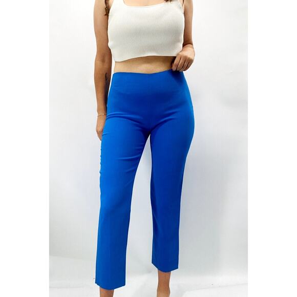 Etro Size 42 Royal Blue Cropped Pants - Picture 1 of 6